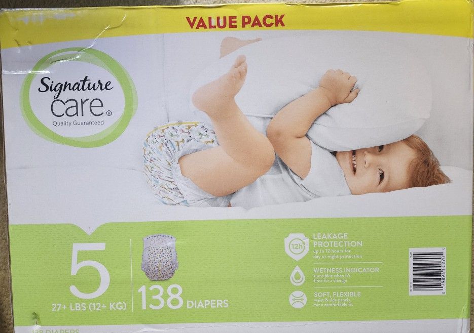 Signature Care Diapers Size 5 138 Count