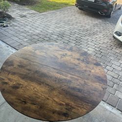 Brown Round Table 