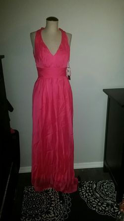 New Sz 0 women's junior pink formal dress gown wedding prom cruise party nwt by Aqua from Bloomingdales