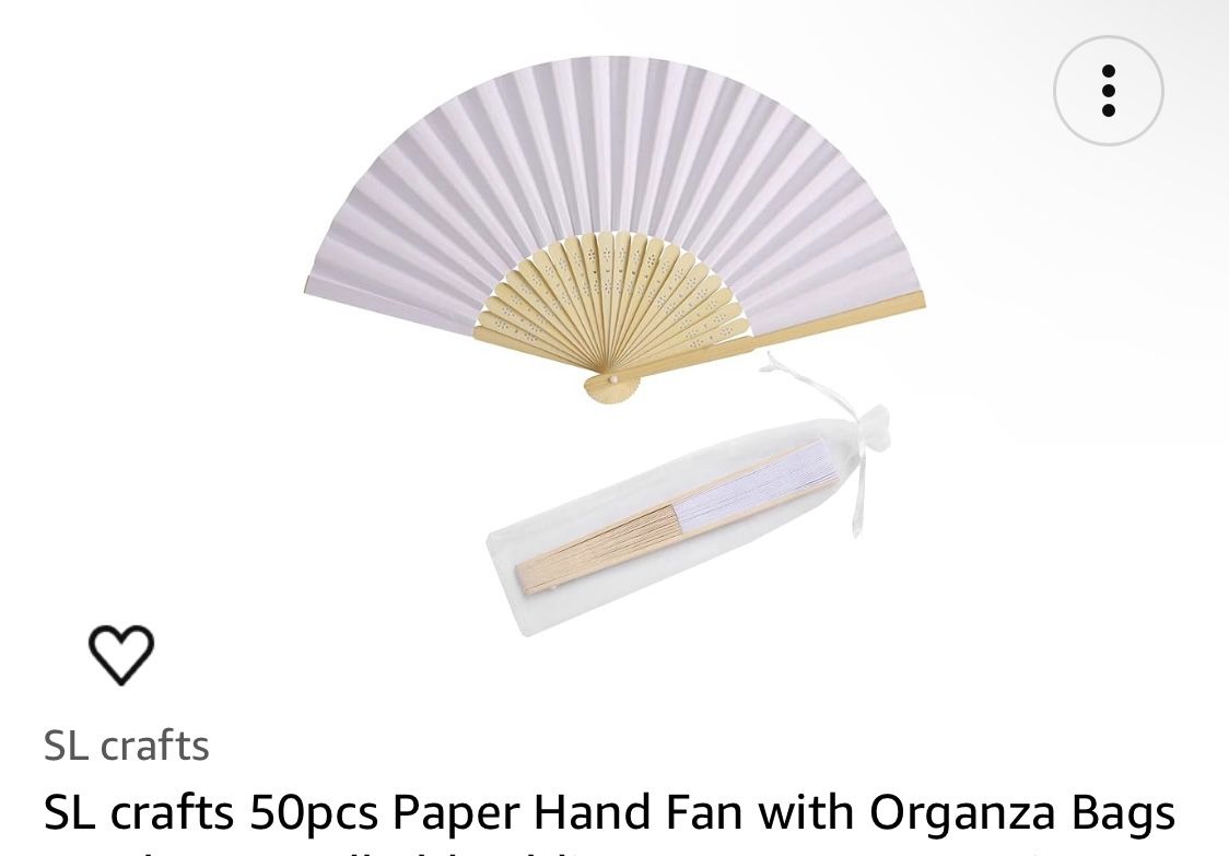 Wedding/party 50 Piece Paper Hand Fans