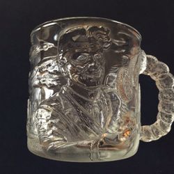 1995 McDonalds Batman Forever Glass Mug Two-Face (Made In France)