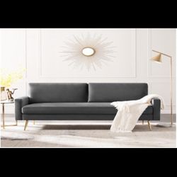 Brand New In Box. 62” Gray Loveseat Couch Sofa