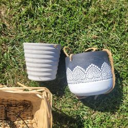 Small Planter and Basket