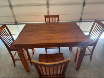 Solid Wood Kitchen Table with 8 Chairs – $200 OBO