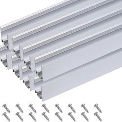 3.3FT/1M Aluminum Track Channel Mounting Bracket, for 8x16mm and 7x14.5mm LED Mini Neon Rope Lights, Pack of 8