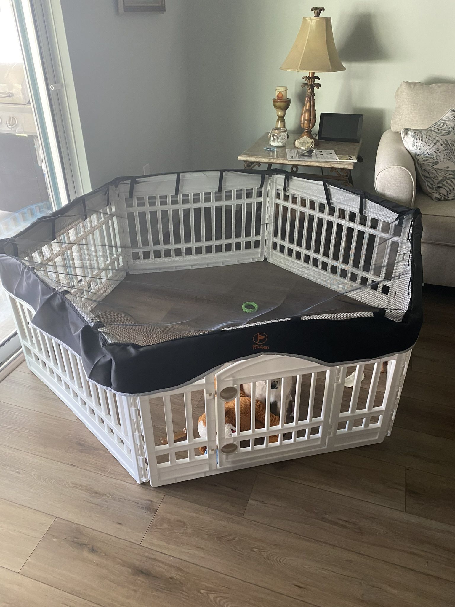 Dog Playpen ~ 6 Panel With Net Cover