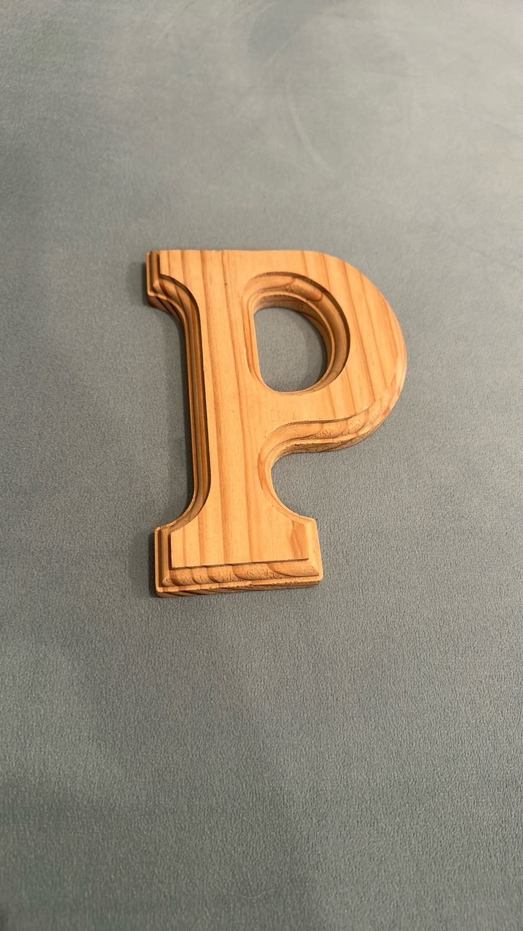Wooden Letter “P” Decoration