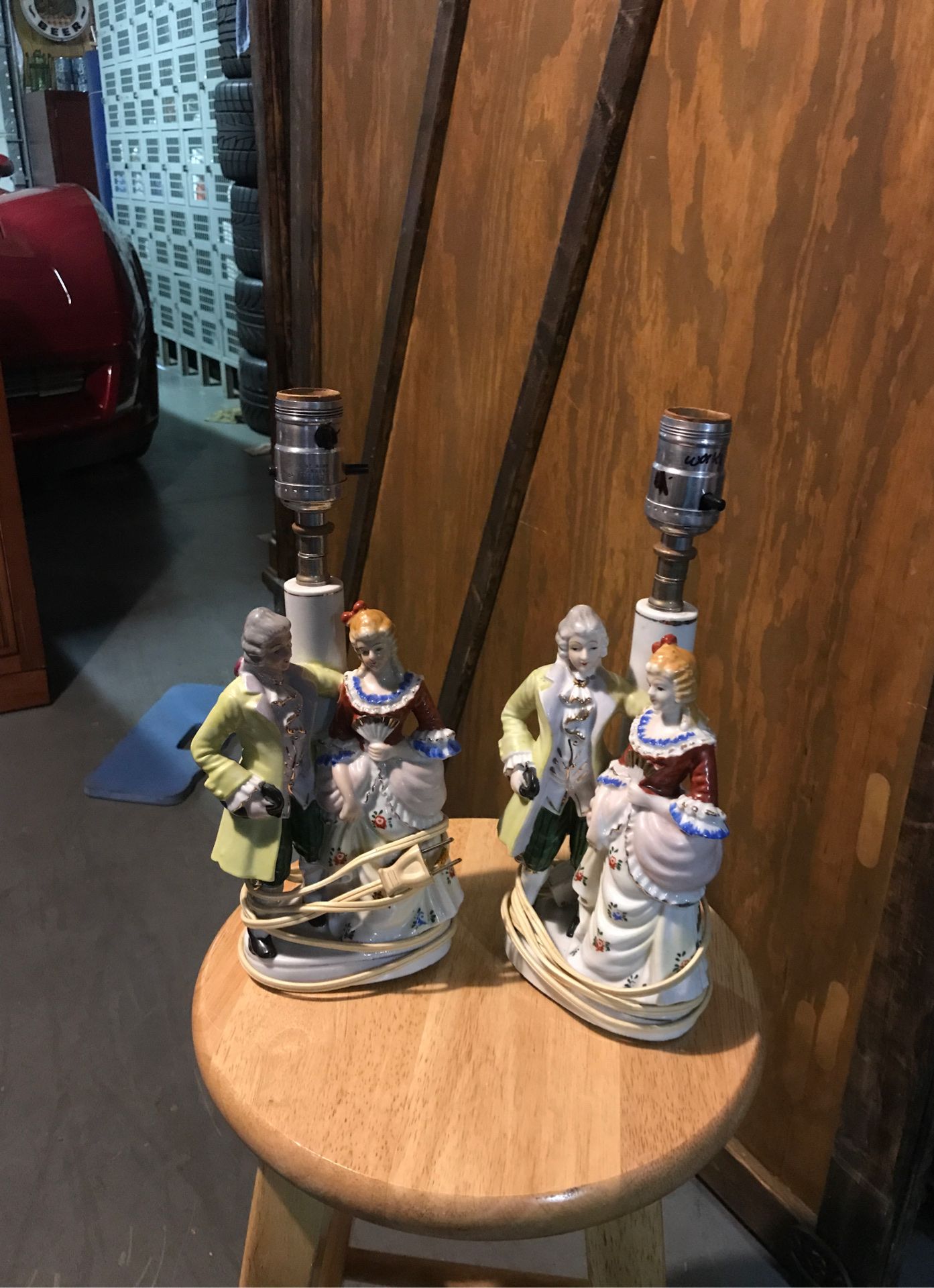 George and martha washington lamps