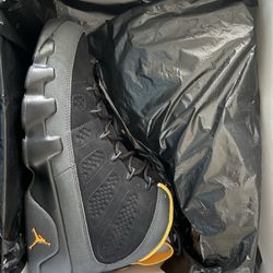 Brand New Air Jordan 9 Retro Dark Charcoal University Gold Sz 10 