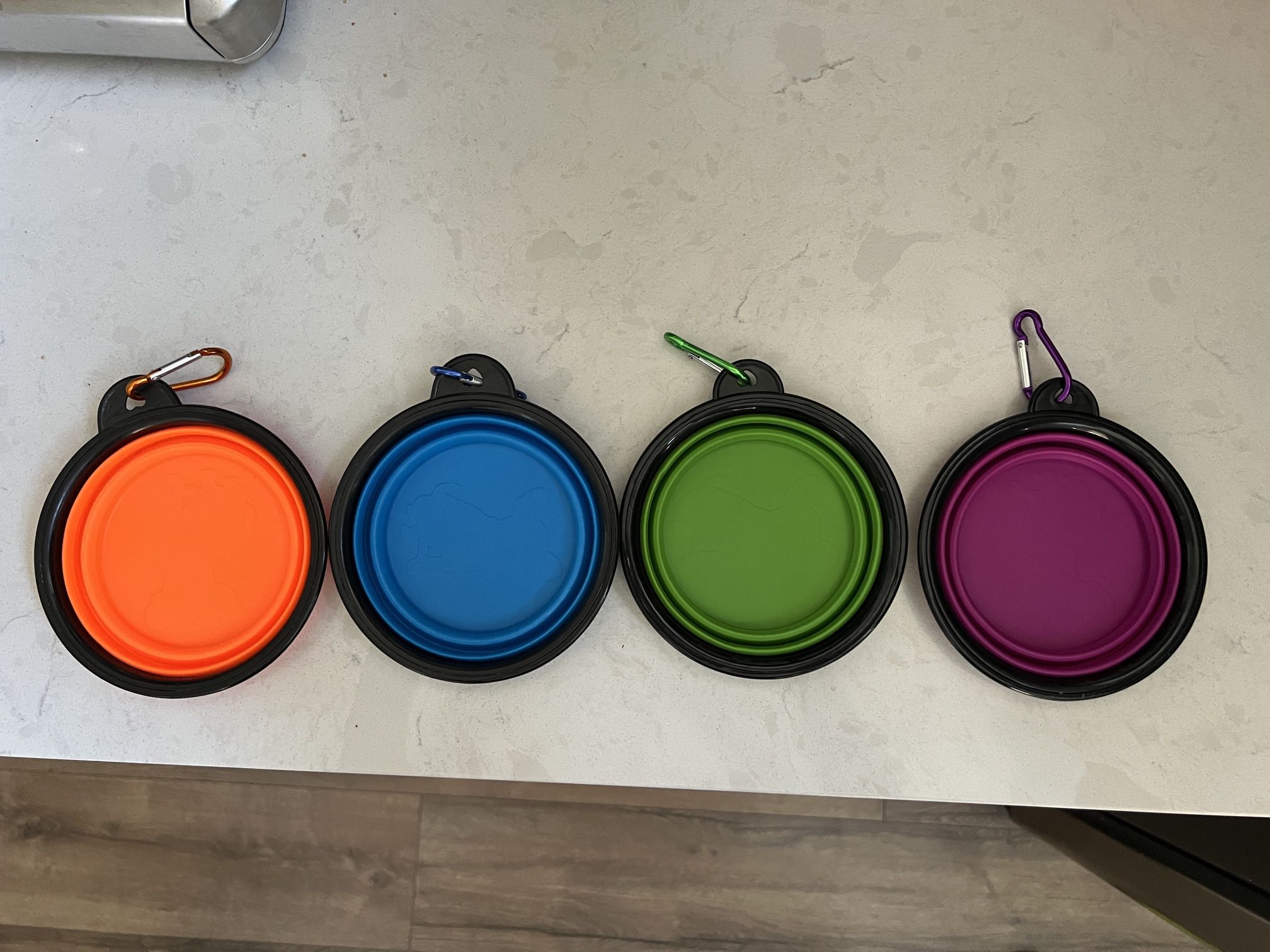 4 Collapsible Dog Bowls