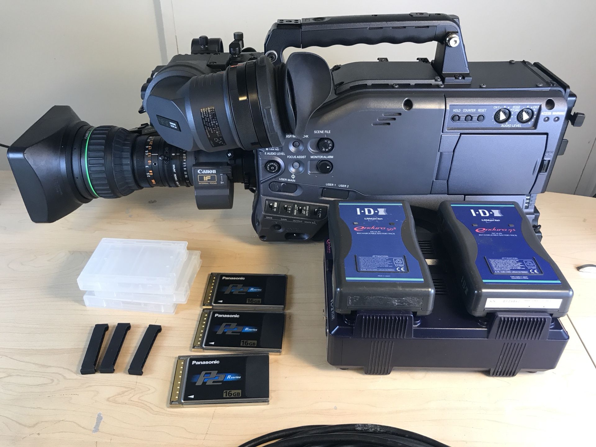 Panasonic AG-HPX500 with Canon J15Ax8B4 Lens (390 Operating Hours)