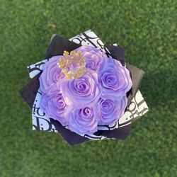 Purple Ribbon Bouquet 