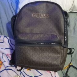 Brown And Black Designer Guess Backpack