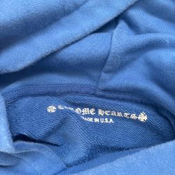 Chrome Hearts Blue Hoodie Made in USA