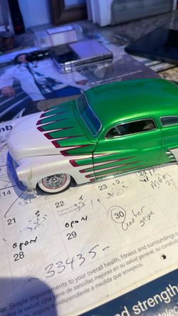 Green Diecast Classic Car Model