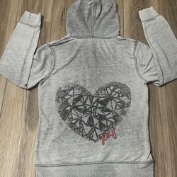 Women's Roxy Grey Zip Up Sweater