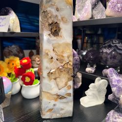 Rutilated Agate Tower – 12″ | 3.26 lb | Earth-Born Illumin