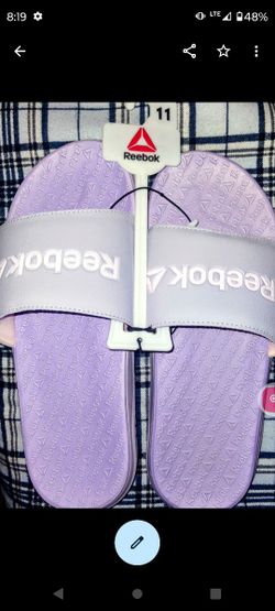 Lavender Reebok Slides Size 11 (Women's)