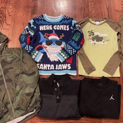 Boys Size 10/12 Clothing Lot with Holiday Sweater