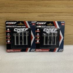 Chief CH2AC 2" ALUMA- CUT Cut Genuine Solid Carbide Burrs 1/4" 4pcs