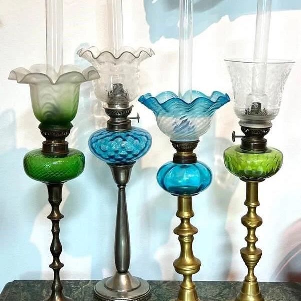Vintage/Antique Glass Art Lamps