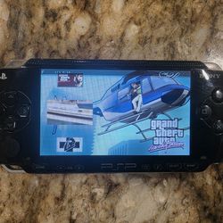 Playstation Psp Black 1000 Phat Mod--ded Video Game Console IPS screen upgrade