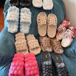 FOAMWALK Women's Bubble Flat Slide Sandals, New in box. Read all the info for size Azusa x post $5 Pair