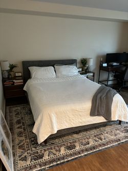 Article Tessu Queen Low Profile Upholstered Bed