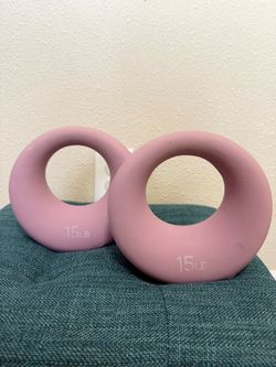 15 LB Ring Kettlebells Pair Pink