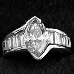Marquise Diamond Wedding Ring 
