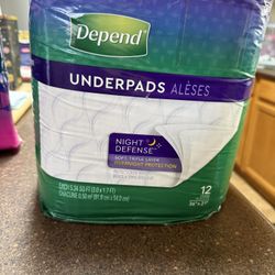 Depend Underpads Night Defense 