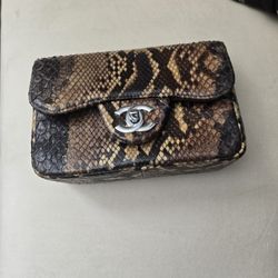Chanel Python Skin Hand Bag