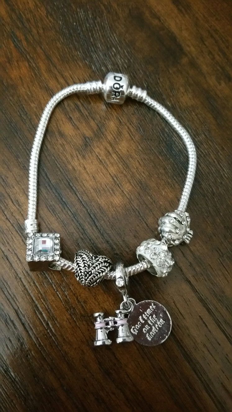 Bracelet with silver charms