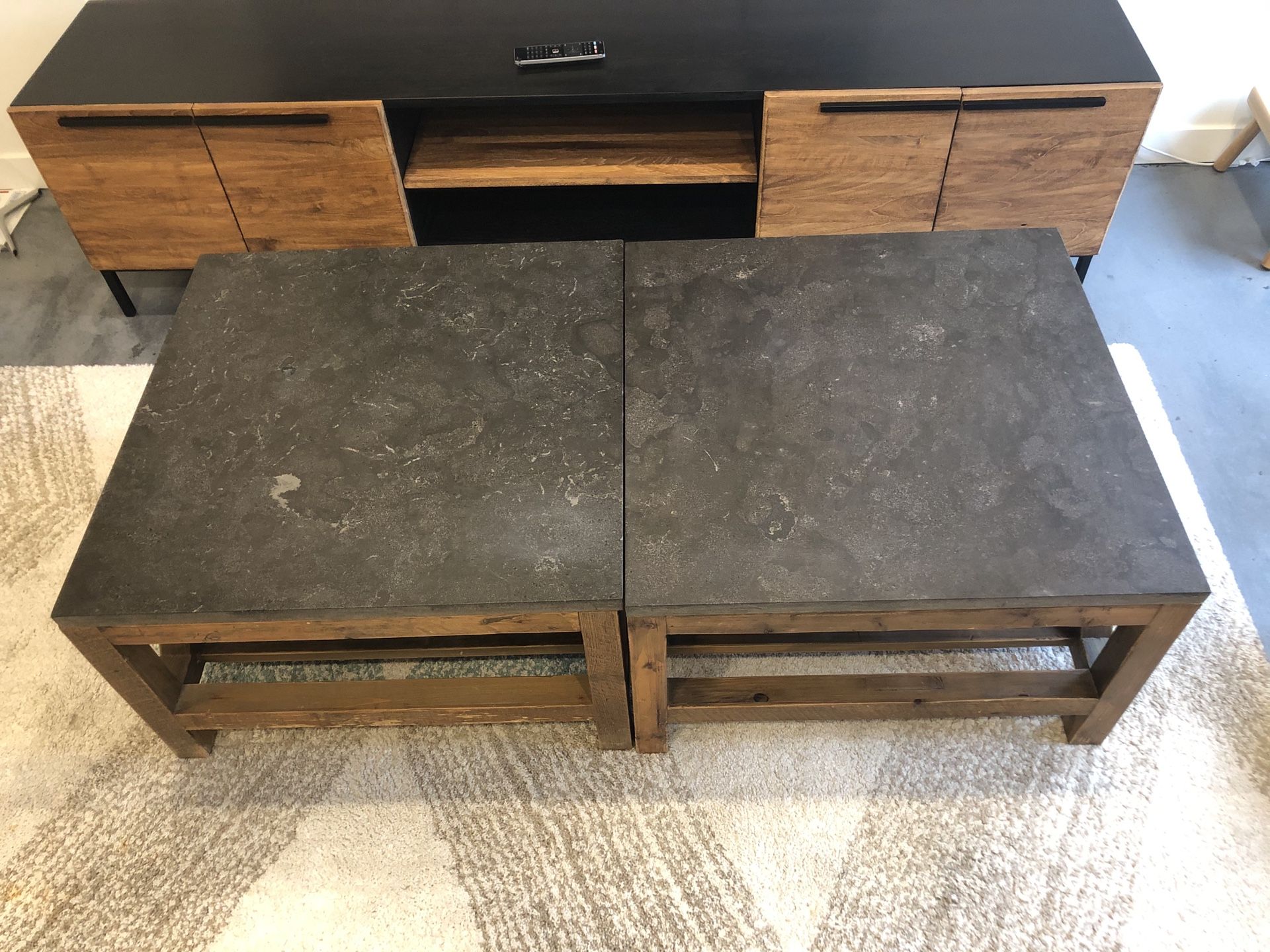 Crate and Barrel bluestone coffee table (pair) for Sale in Seattle, WA