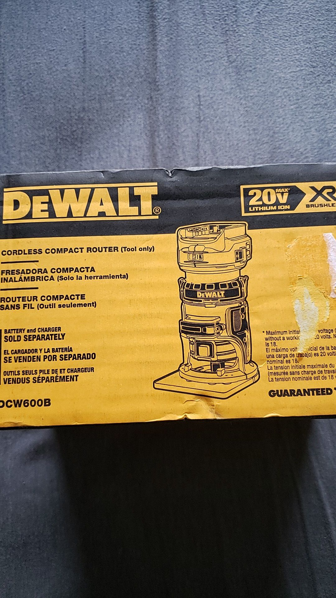 Dewalt 20v brushless xr router brand new unopened bare tool no battery no charger $100 FIRM NO OFFERS NO MENOS