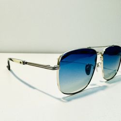 CHROME HEARTS Aviator Sunglasses Blue Lenses Limited Edition Frames Modern Glasses 