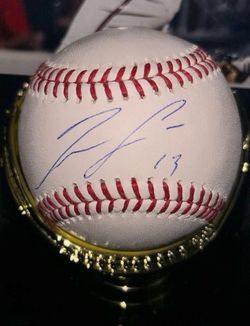 Ronald acuna jr signed baseball
