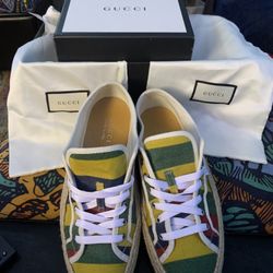 GUCCI-Men’s Baiadera  Striped Canvas Espadrille Trainers