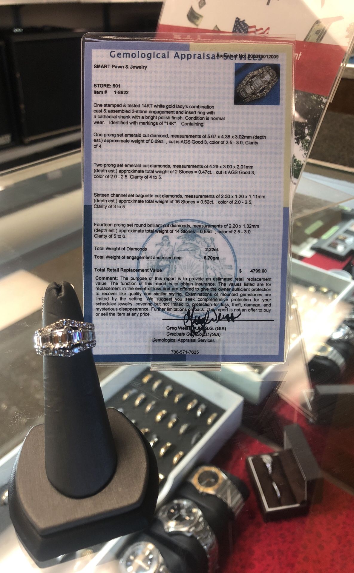 14kt White Gold Wedding Set (w/appraisal)
