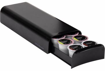 Mind Reader Single Serve Coffee Pod Organizer, 12-14 Coffee Pod Capacity, Black