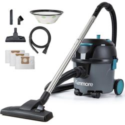 Kenmore KW3010 Bagged Canister Vacuum 3 Gallon Lightweight Cleaner High Efficient with 3 Cleaning Tools & Washable Filter for Household, Hard Floor, C