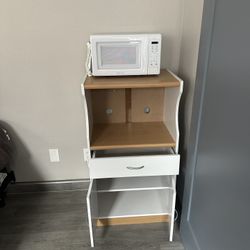 Kitchen Utility Stand With Microwave 