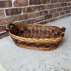 Large Wicker Basket With Handles 