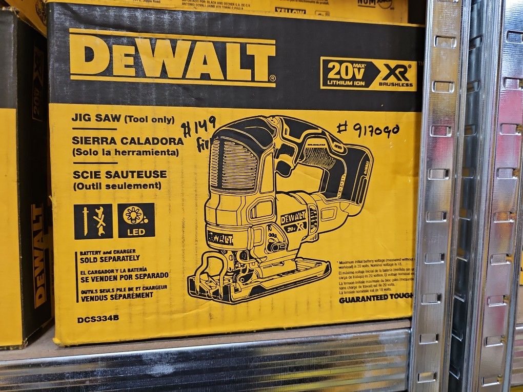 DEWALT
20V MAX XR Cordless Brushless Jigsaw (Tool Only)