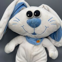 Vintage Blue White Pink Bunny Rabbit 12" plush by Westcoast Liquidators.  