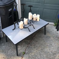 Center Table And Candle Holders 