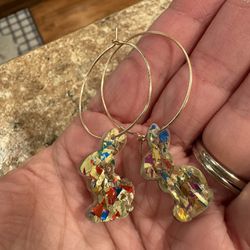 New Boutique Easter Bunny Earrings Shipping Avaialbe 