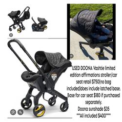 Doona limited edition vashtie car seat/ stroller