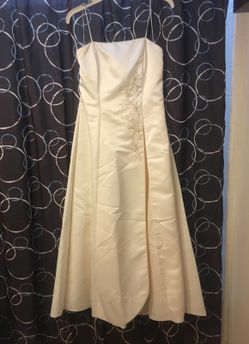 Ivory strapless dress