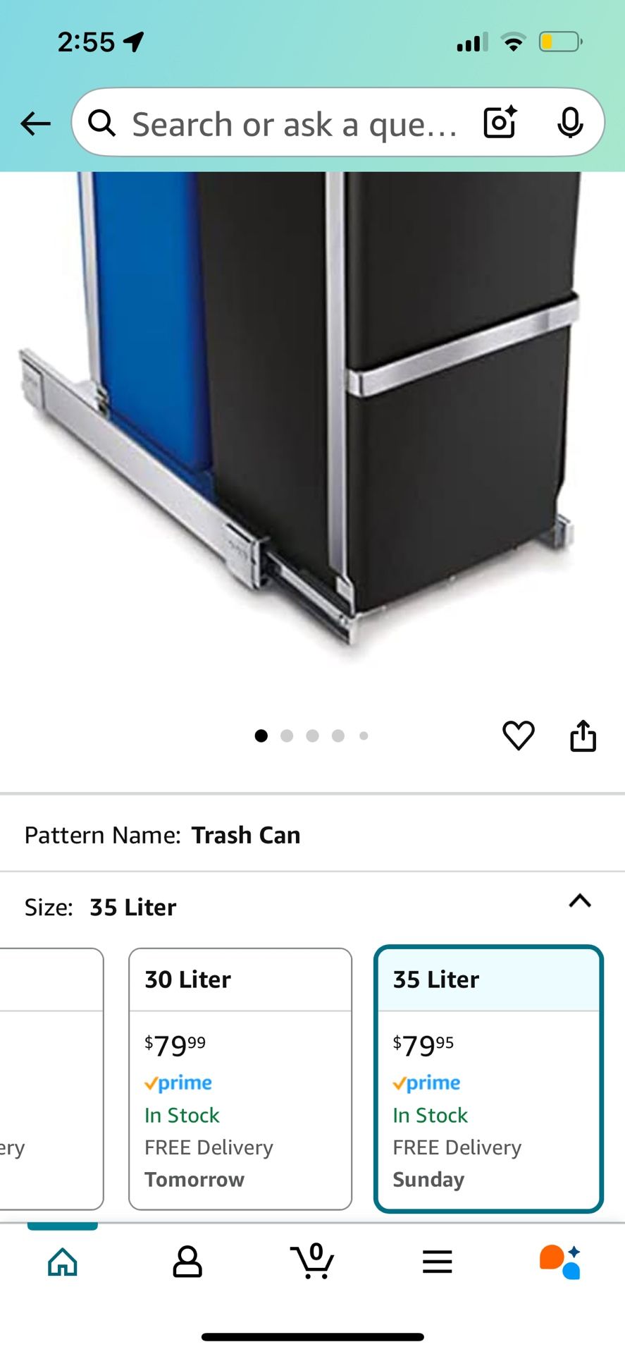 Sliding Trash And Recycling Compartment 